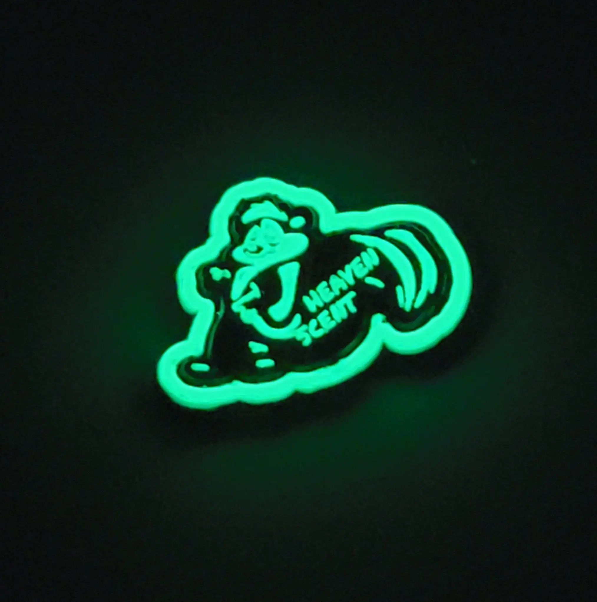 PVC patches 3D Glow In Dark on PVC Patches High Quality Rubber Custom 3D Glow In Dark iron on PVC Patches