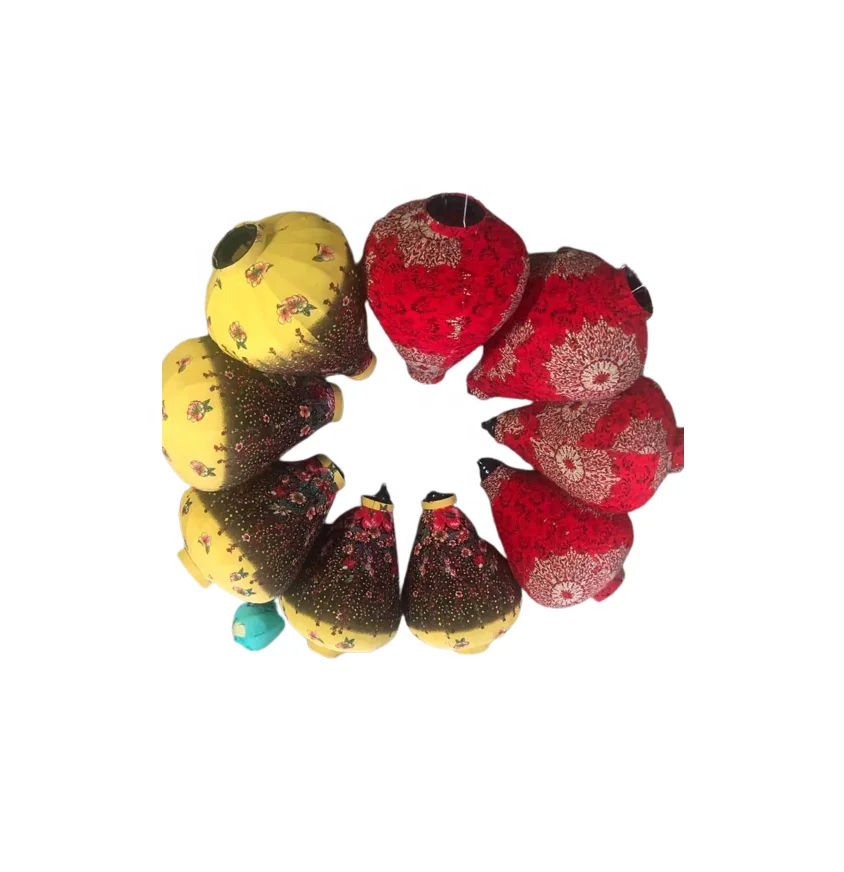 Manufacture Bamboo Silk Lantern Chandelier/ Bamboo Frame Silk lantern for decor home garden party wedding holiday gift set