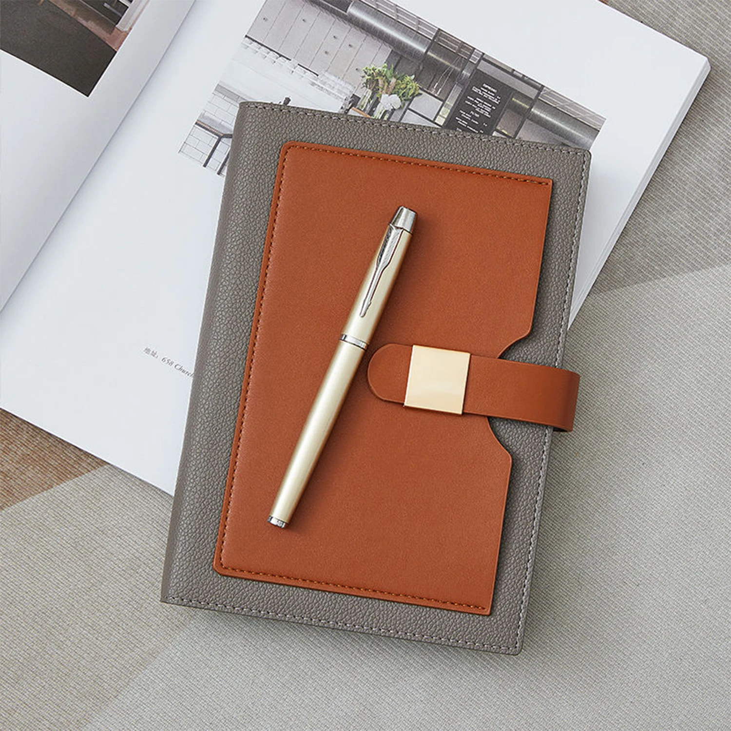 Low MOQ Wholesale 2025 Personalized Agenda Custom Logo Printing A5 A6 PU Hard Cover Planner For School Student Journal Notebook