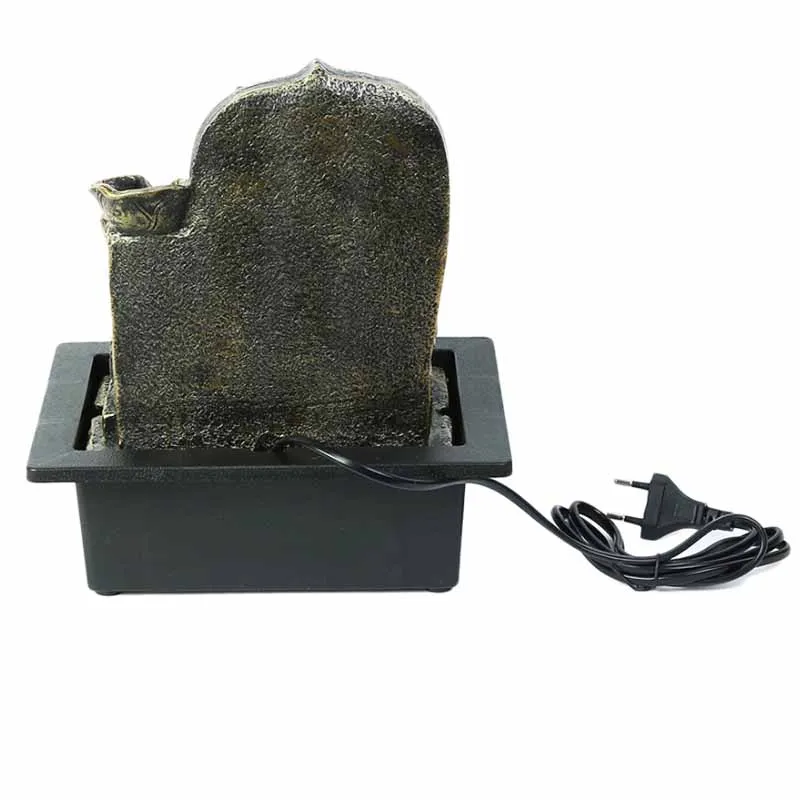 Home Office Desktop Hindu ELephant God Water Fountain Meditation Tabletop Resin Ganesha Statue Water Fountain