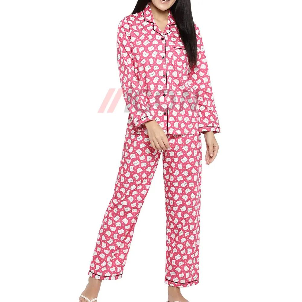 Women Casual Night Dress Home wear Women Sleepwear Hot Sale Factory Price Women Pajamas Set