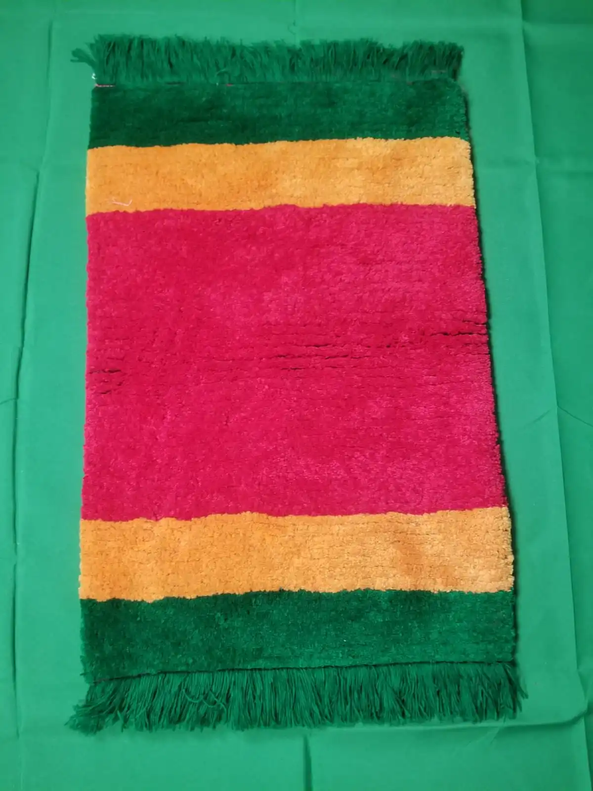 Hand Loom Wool Carpets Cotton Bohemian Style Small Area Rug Washable Handmade craft wool mat