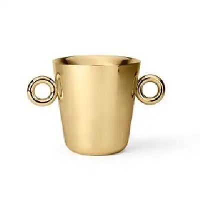 Luxurious Stainless Steel Ice Bucket Wine Beer Cooler Parties Home Restaurant Bar Quality Galvanized Metal Long Frozen Ice Bowl