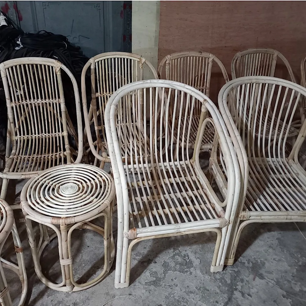 Outdoor Hotel Office Building Modern Furniture Garden Rattan Wicker Aluminum Bamboo Chairs And Table