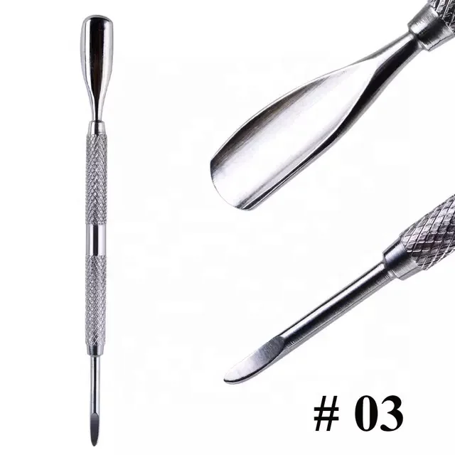 High Quality Double Sides Nail Cuticle Pusher Dead Skin Push Stainless Steel Remover