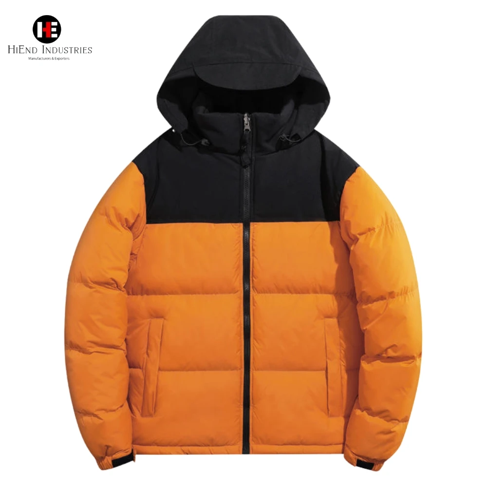 Men Winter Puffer Jacket Manufacturer Hooded Cotton Windproof and Thickened for Enhanced Warmth Ideal Work wear for Cold Weather