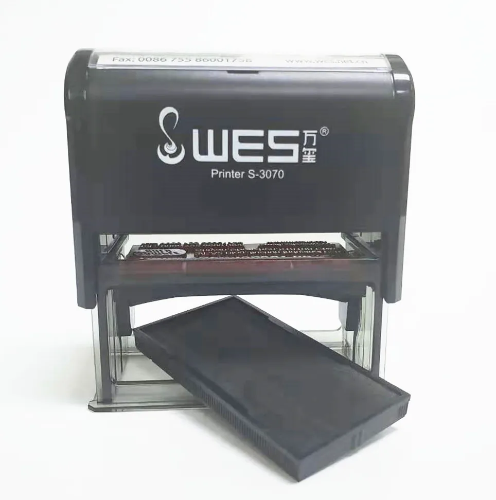 WES Self Inking Stamp 30*70mm Rectangular Shape Business Stamp SELLOS