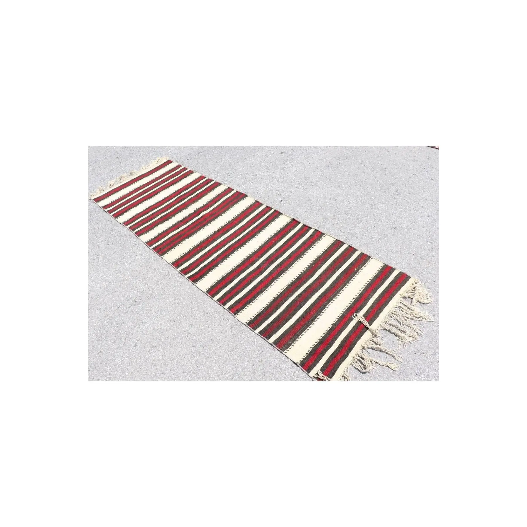 Red Moroccan Rug, Turkish Rug, Corridor Rug, Uşak Rug, 80x244 cm Runner Rug, Corridor Rug