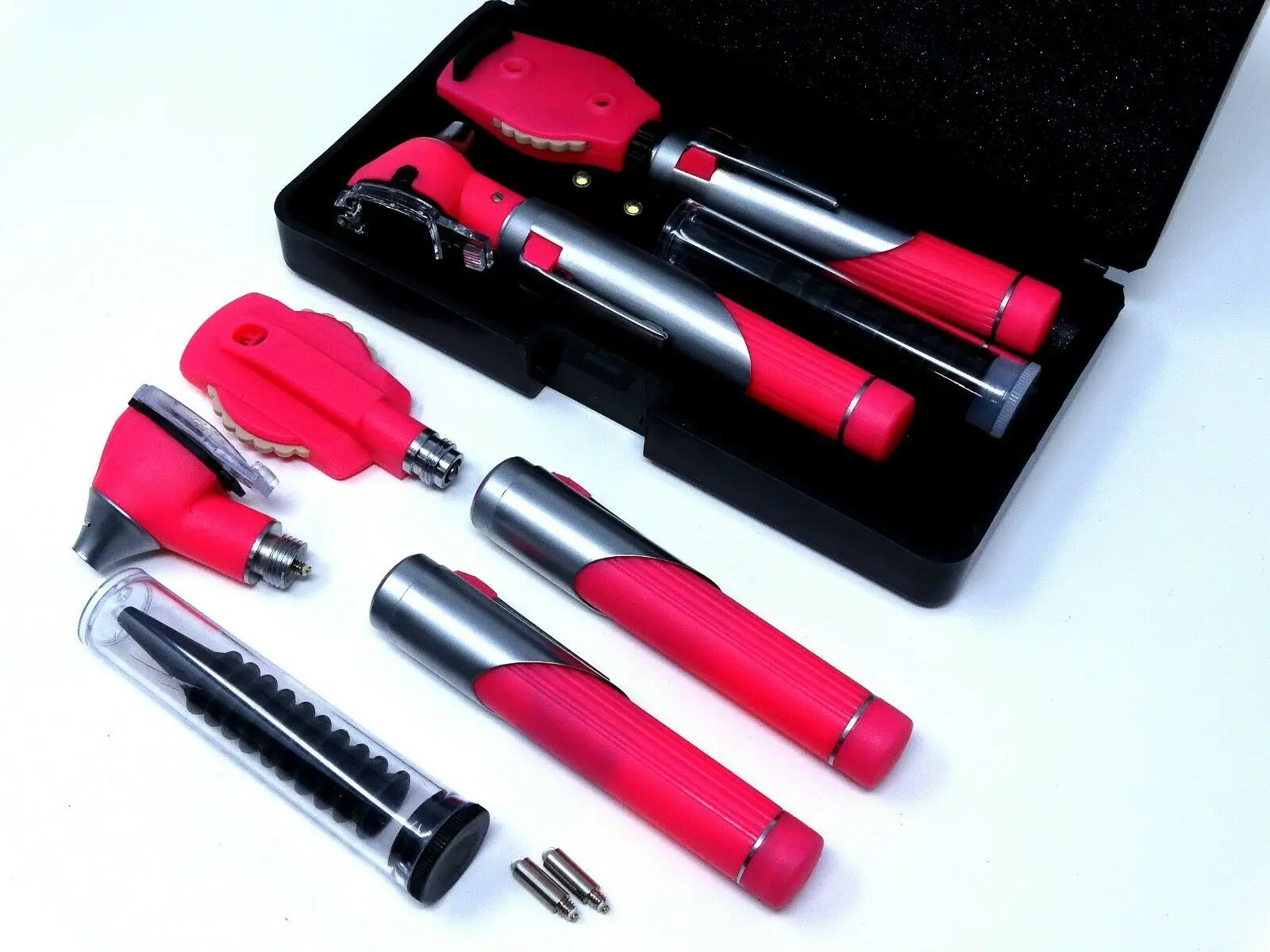 Синее мини-отоскопическое оптоволоконное медицинское диагностическое обследование