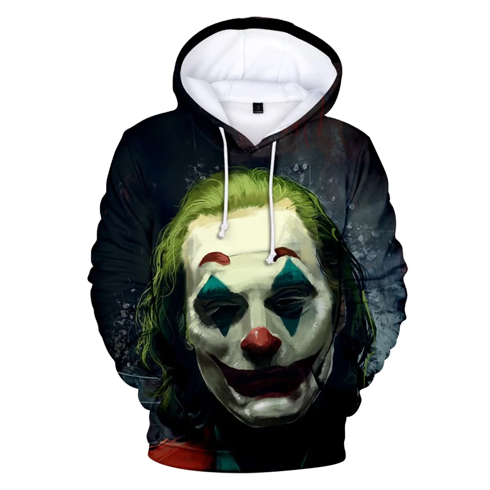 Hot Joker 3D Printed Hoodies Men Horror Movie Men Casual Fashion Funny Oversized Pullover Hoodies