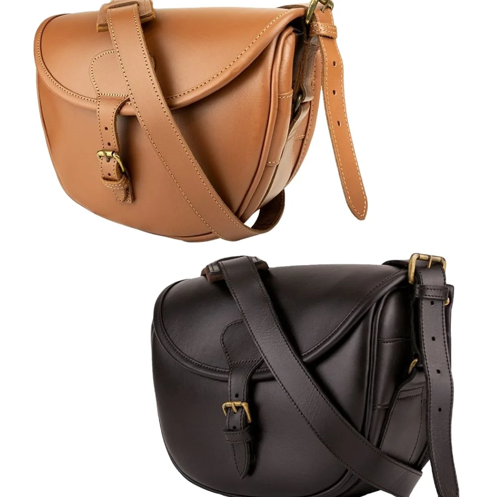 Leather Cartridge Bag Capacity 75 Shell Top grain genuine leather High quality Leather Cartridge Bag Shooting Shells Bag