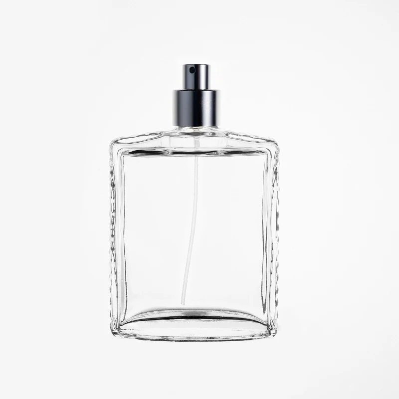 KDG Brand Clear Bottle Empty Perfume Glass Spray Bottle Rectangle 30ml 50ml 100ml Glass Perfume Bottle Cosmetic Packaging