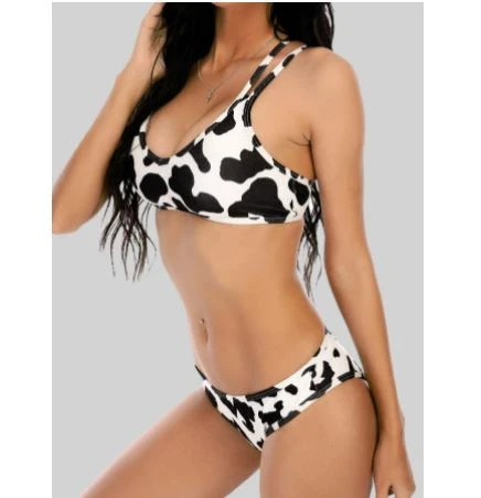 2023  top demanded  Female Bikini printed swim wear Sexy Split Swimsuit Suit Push-Up Women Beachwear Swimwear Ladies for sale