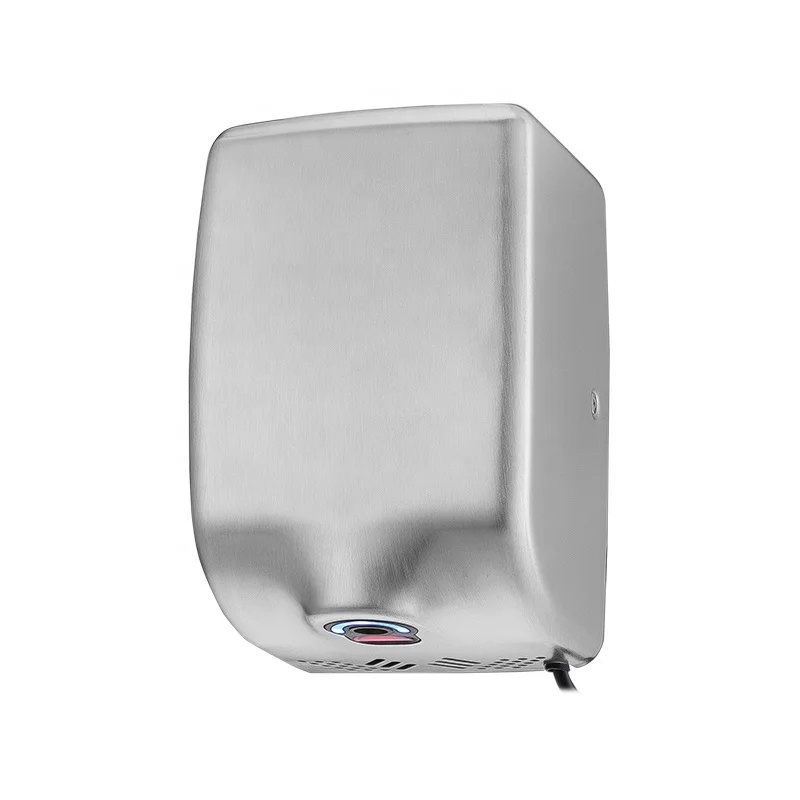 Wall mounted stainless steel white black satin brush hand dryers with heap and uv