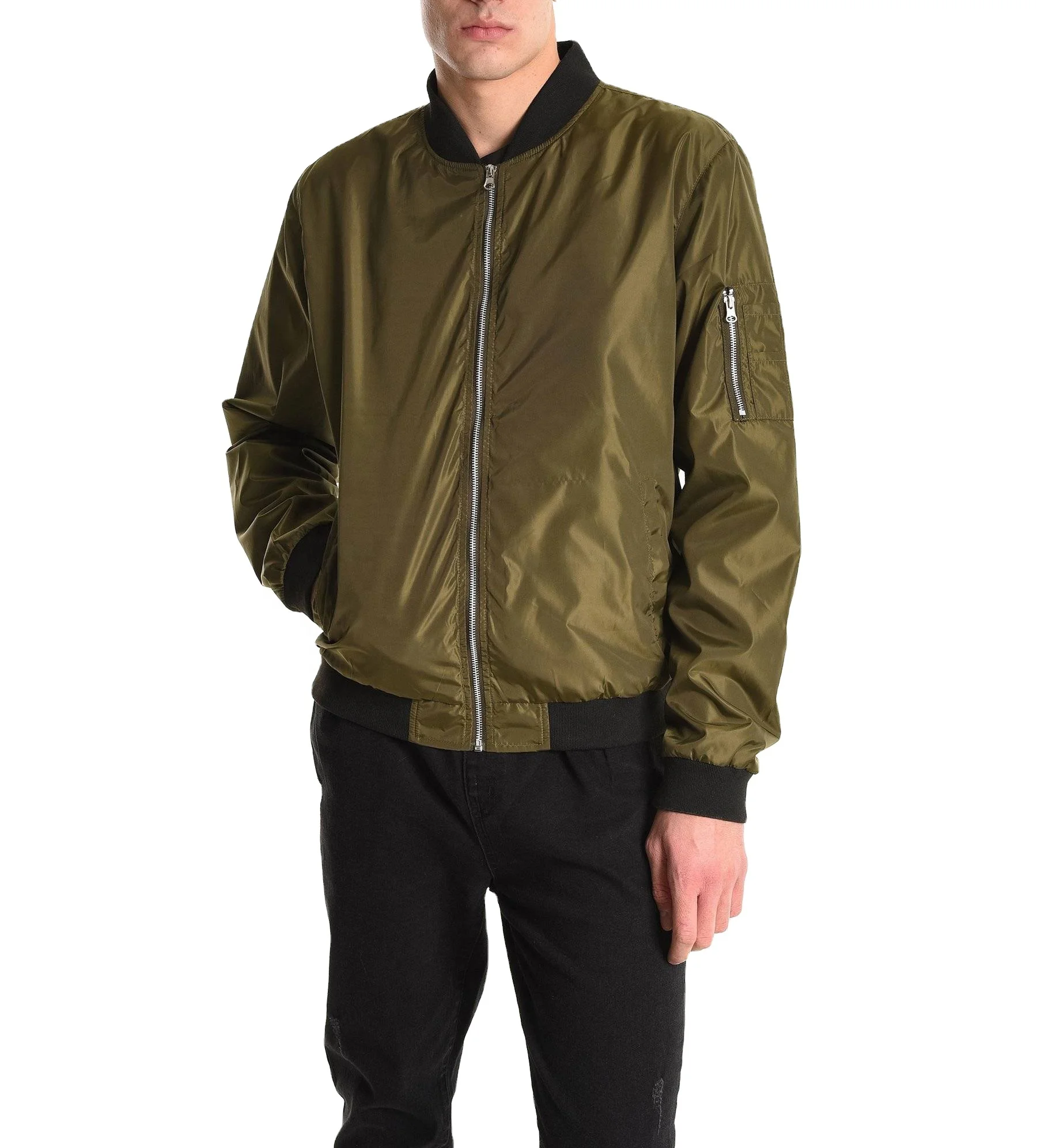 New Custom Unisex MA1 Flight Pilot Jacket Winter Satin Wool Padded Classic Bomber Style Fur Decoration Leather Polyester Fabric