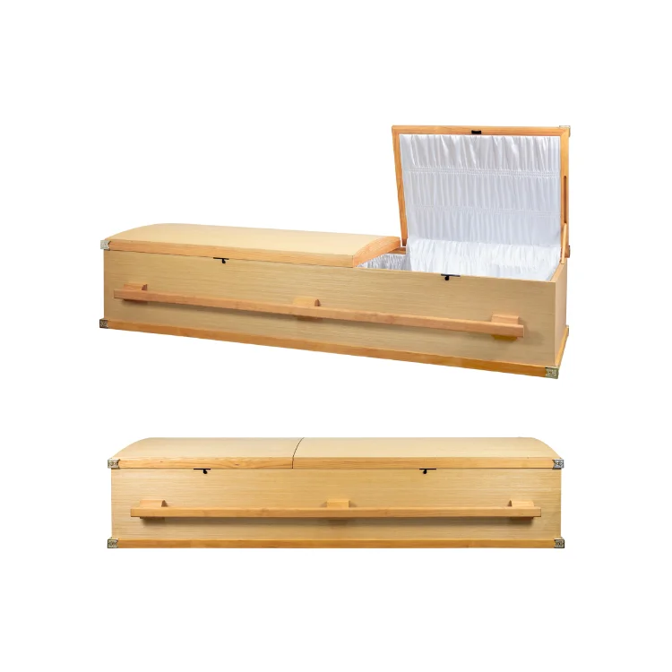 Customized Service Caskets And Coffins Funeral Modern Casket Wooden Coffin For Adult Eco-friendly Vietnam Factory