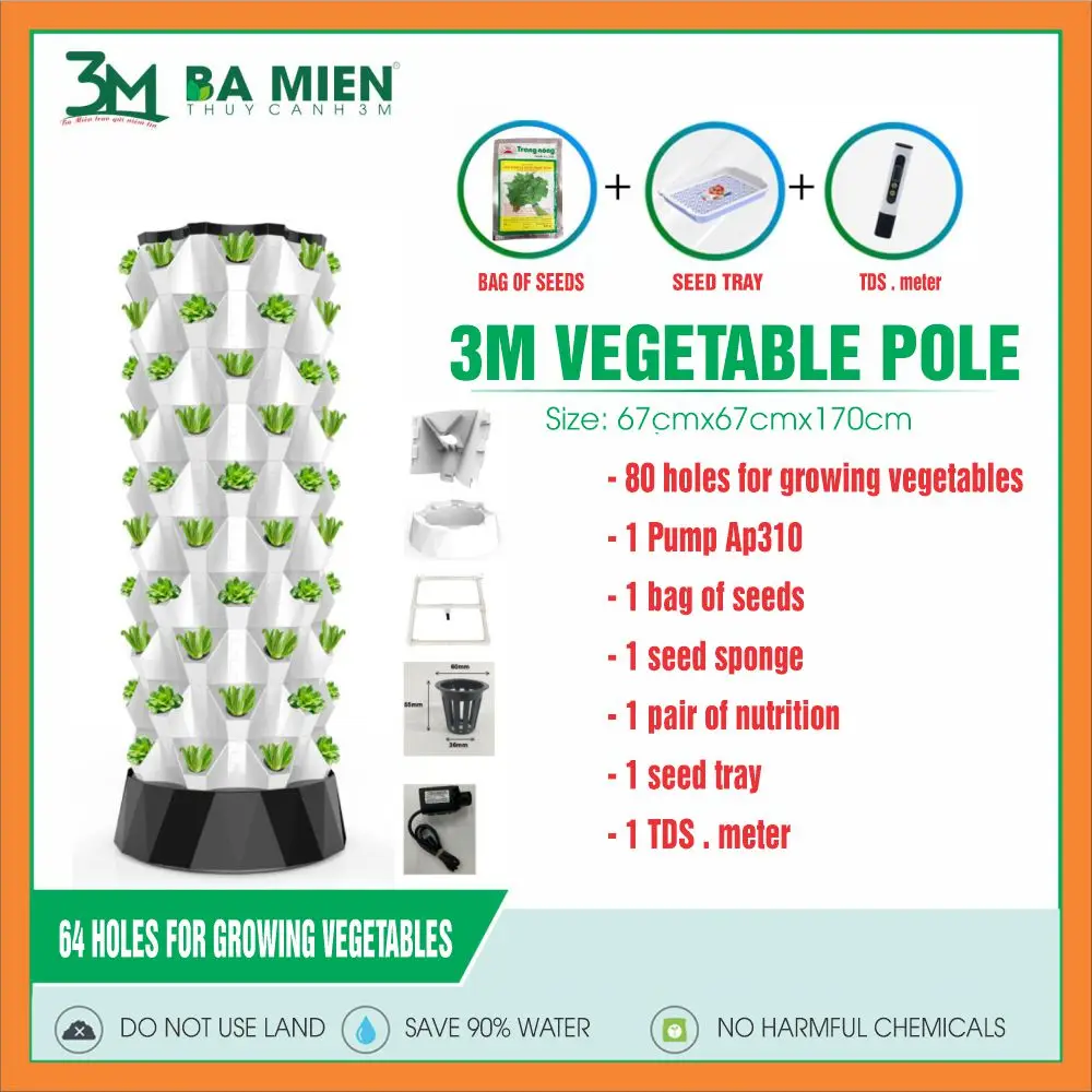 Plant Nourish Growth Equipment 6 Floors Hydroponic Vertical Tower Kit Made From Plastic PVC Material