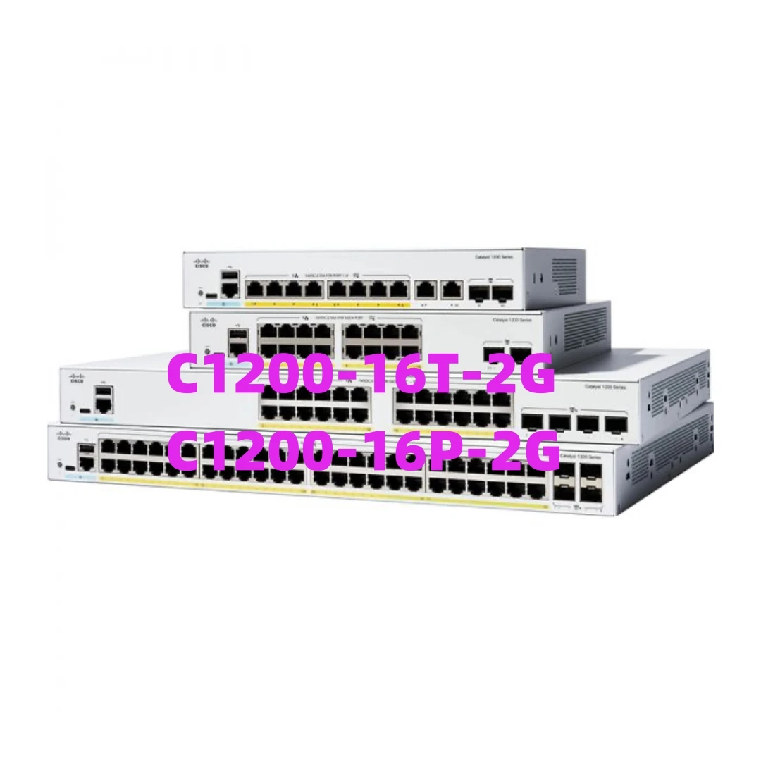 Оригинальный Новый Ciscos C1200-16T-2G C1200-16P-2G катализатор C1200 ядерный сетевой коммутатор 16 портов гигабит