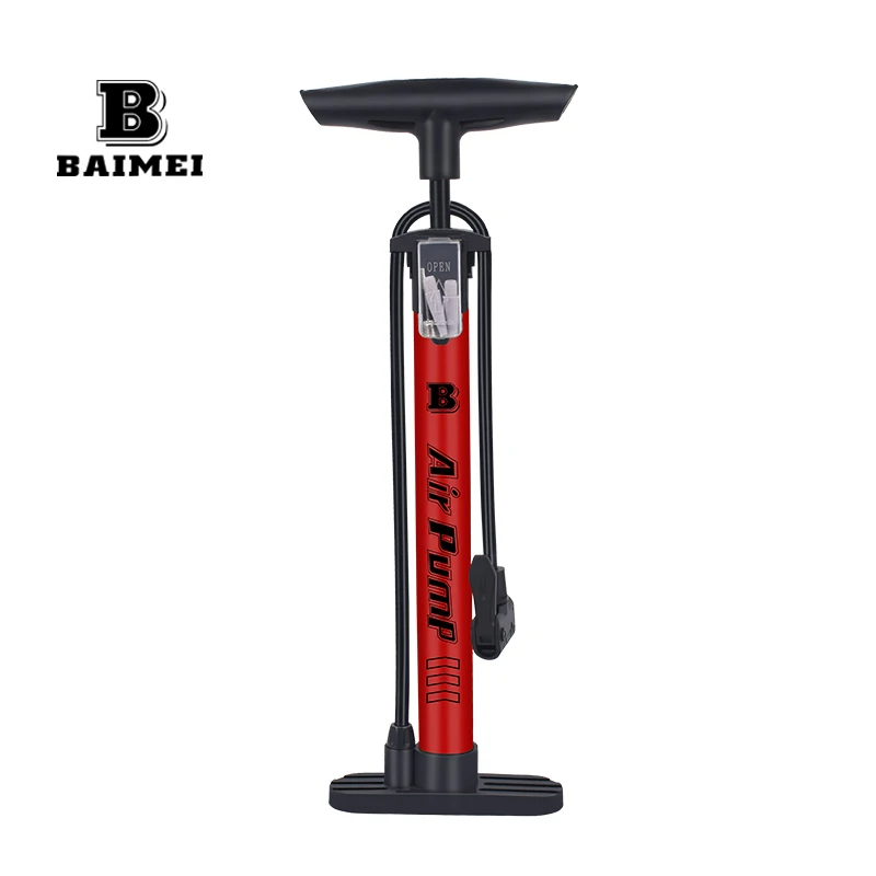BM Customizable Portable MTB Bicycle Pump Bike Manual Air Pump Balloon Tire Inflator Schrader Valve Floor Pump Cycling Accessory