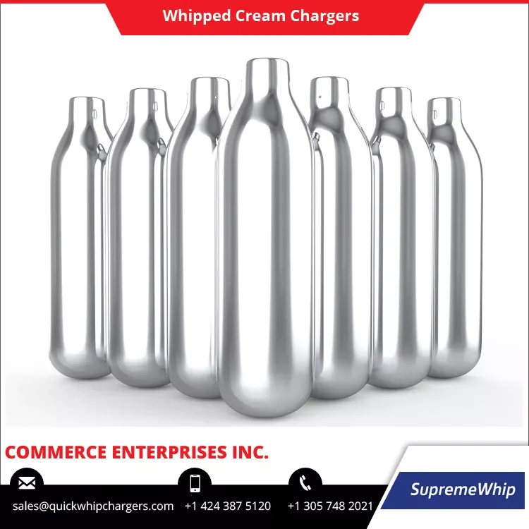 CE / EU Certified Best Dessert Making Tool SupremeWhip 8.2g Whipped Cream Chargers at Low Market Price for Cake Decor