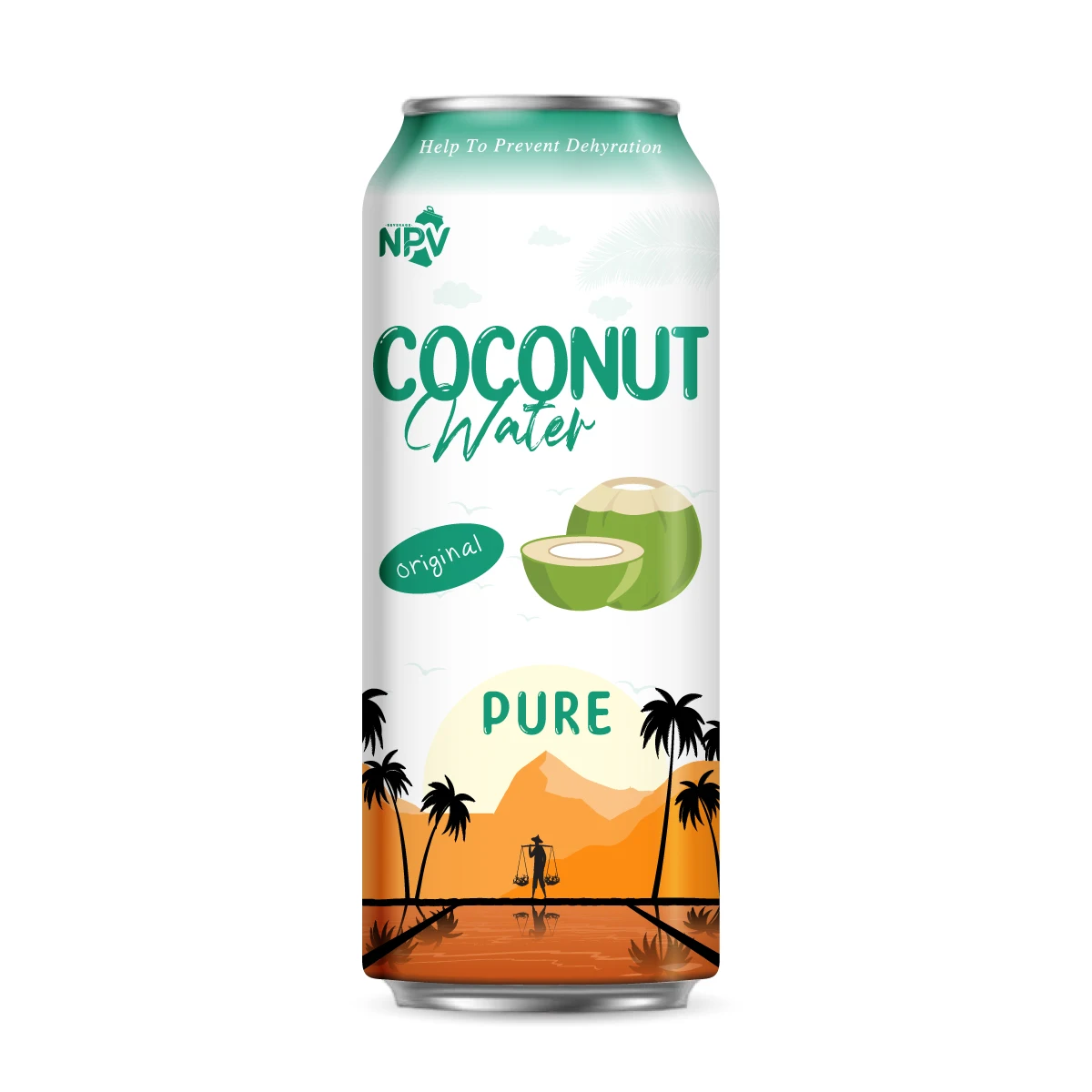 Supplier Beverage Company From Vietnam Best Quality Fresh Coconut Water With Blueberry Flavor 500ml Can