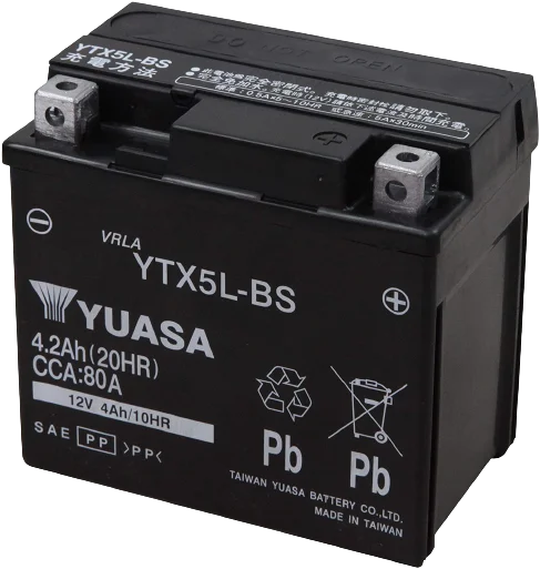 YTX5L-BS motorcycle battery 12v 7ah yuasa battery motorcycle
