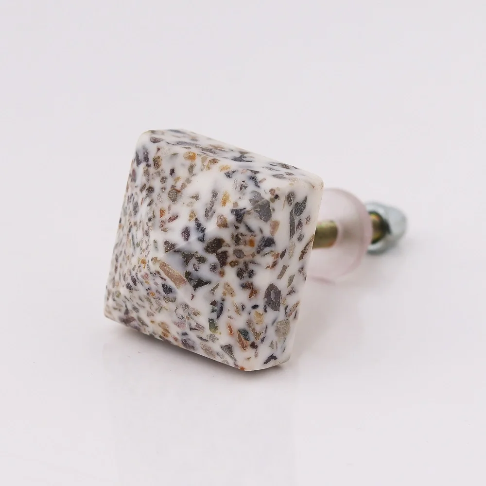 Лучшие продажи стеклянного шкафа мраморные Каменные Ручки для кухонных шкафов причудливая смоляная ручка ящика от производства SS CRAFTS INDIA
