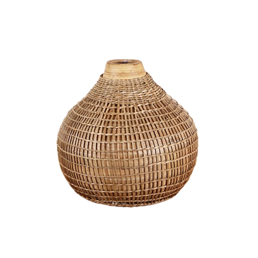 Super Products for Wholesale 2023 2024 Best Price Natural Eco-friendly Vintage ground Rattan Vase made in Vietnam from keico ltd