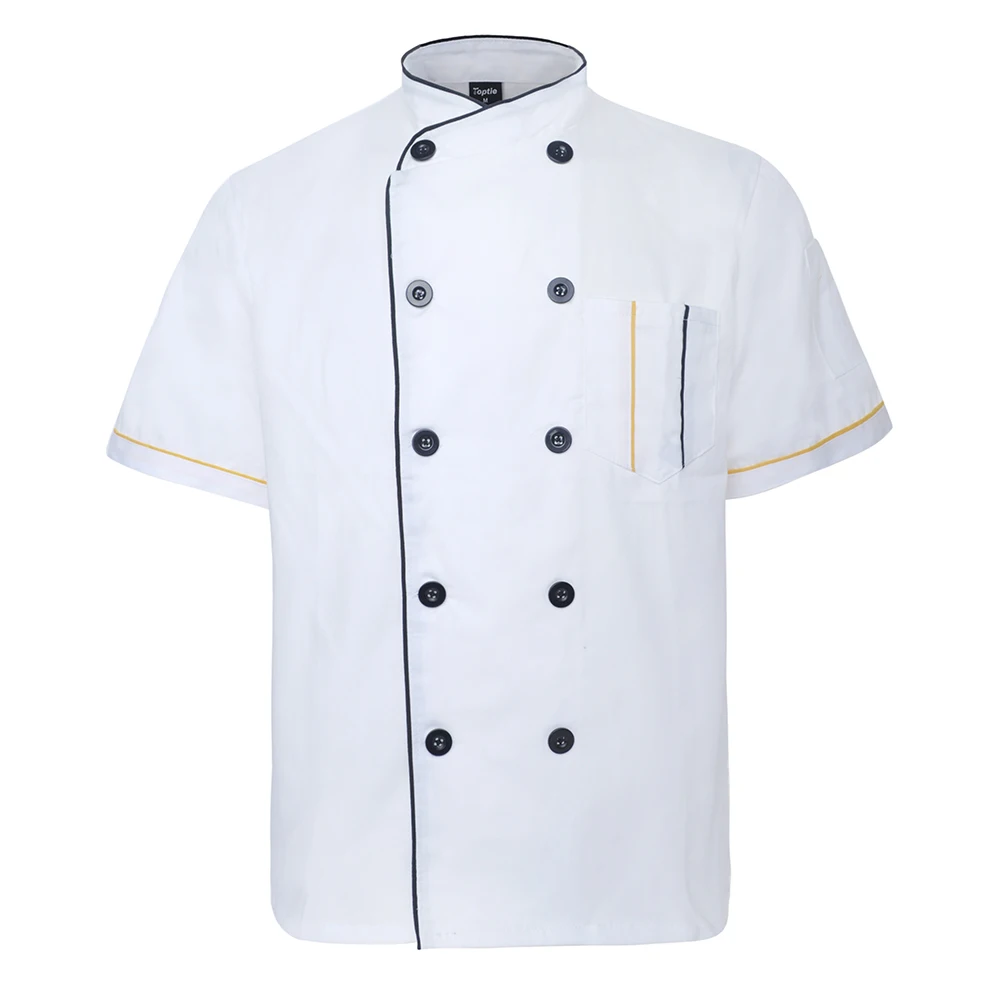 wholesale Breathable restaurant & bar Uniform cotton Knitted Fabric Chef Uniform long sleeve short chef apparel