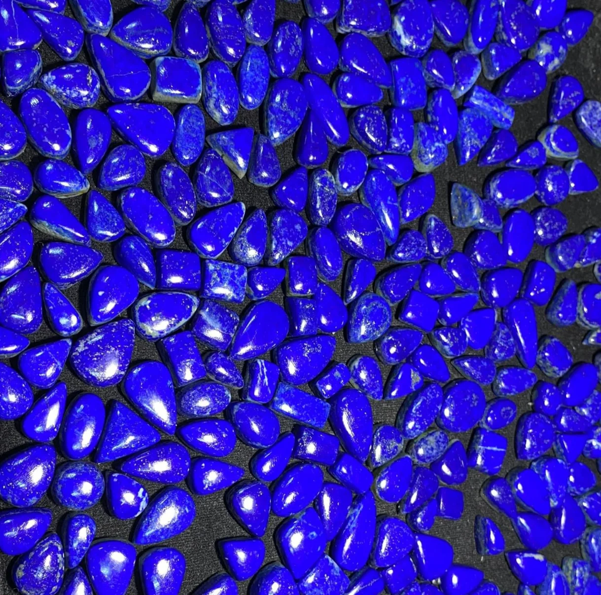 Fabolous Royal Blue Lapis Lazuli Cabochon Gemstone Lot Wholesale Lot Low Price Mix Shape Bulk Cabochon for Making Jewelry