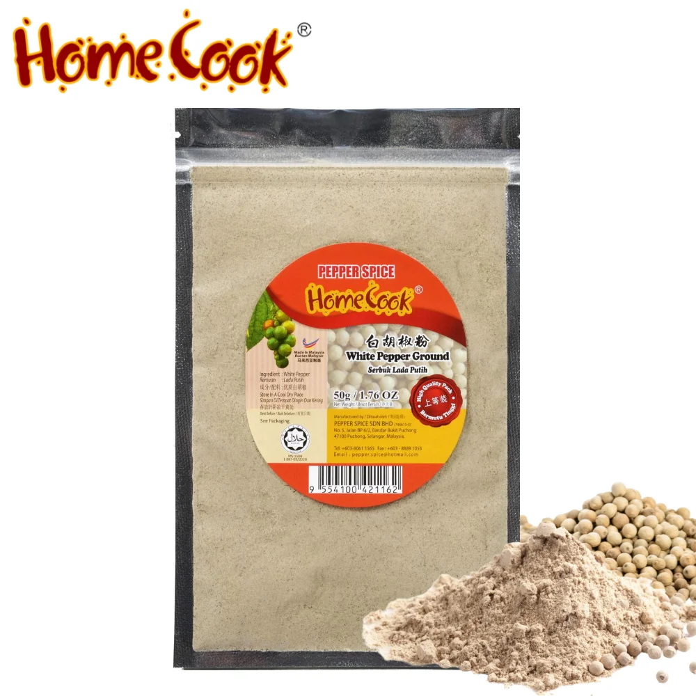 Delicious Pungent Pure Ground White Pepper Mesh 50g Price Negotiable Low MOQ For Chicken Soup Base Mustard Flavouring Powder
