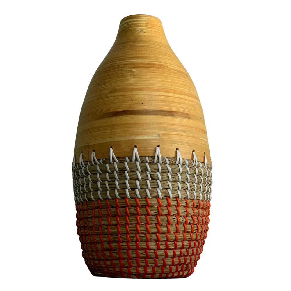 Eco-friendly New Style Bamboo Seagrass Vases Natural Handmade Materials Bamboo Decor Vase Made in Vietnam