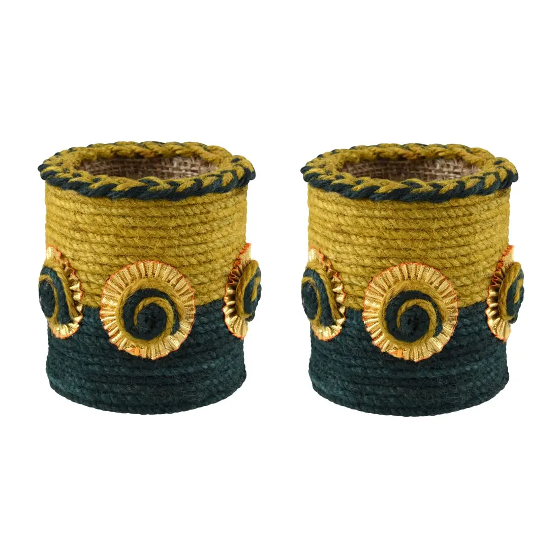 wholesale supplier Jute Pen stand desk Organizer pen holder Pencil Holder Set of 1 Handmade By Adiba Home Decor