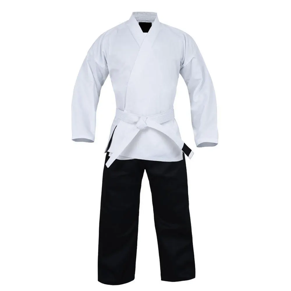 Unisex Breathable Karate Uniform Comfortable Cotton Polyester Material Set Style OEM Service for Martial Arts