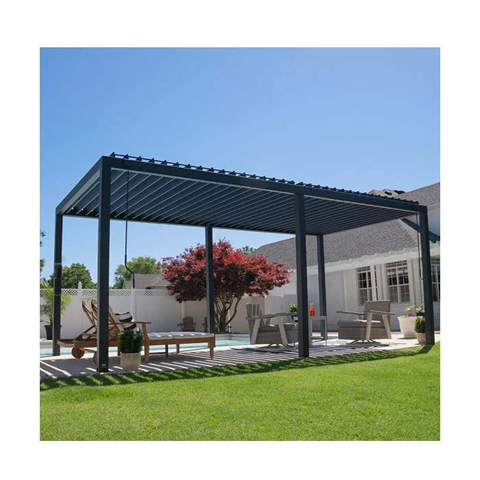 Modern Factory Direct Sunshade Movable Garden Patio Poly carbonate Covers Aluminum Awning