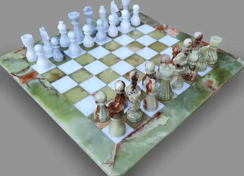 Chess made in India wholesale Luxury Decorative Marble Chess Board and Pieces Set for Indoor International Board Game