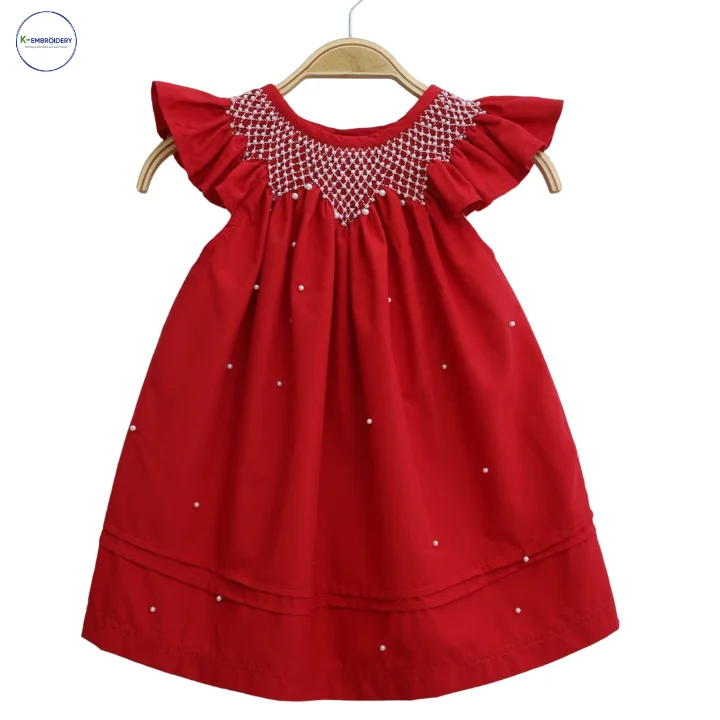 Красивое детское платье с жемчужным узором высококачественная одежда платья для девочек детская