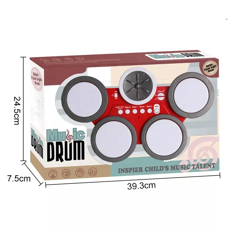 JinYing Newest interesting musical instruments electronic baby mini drum toy for kids