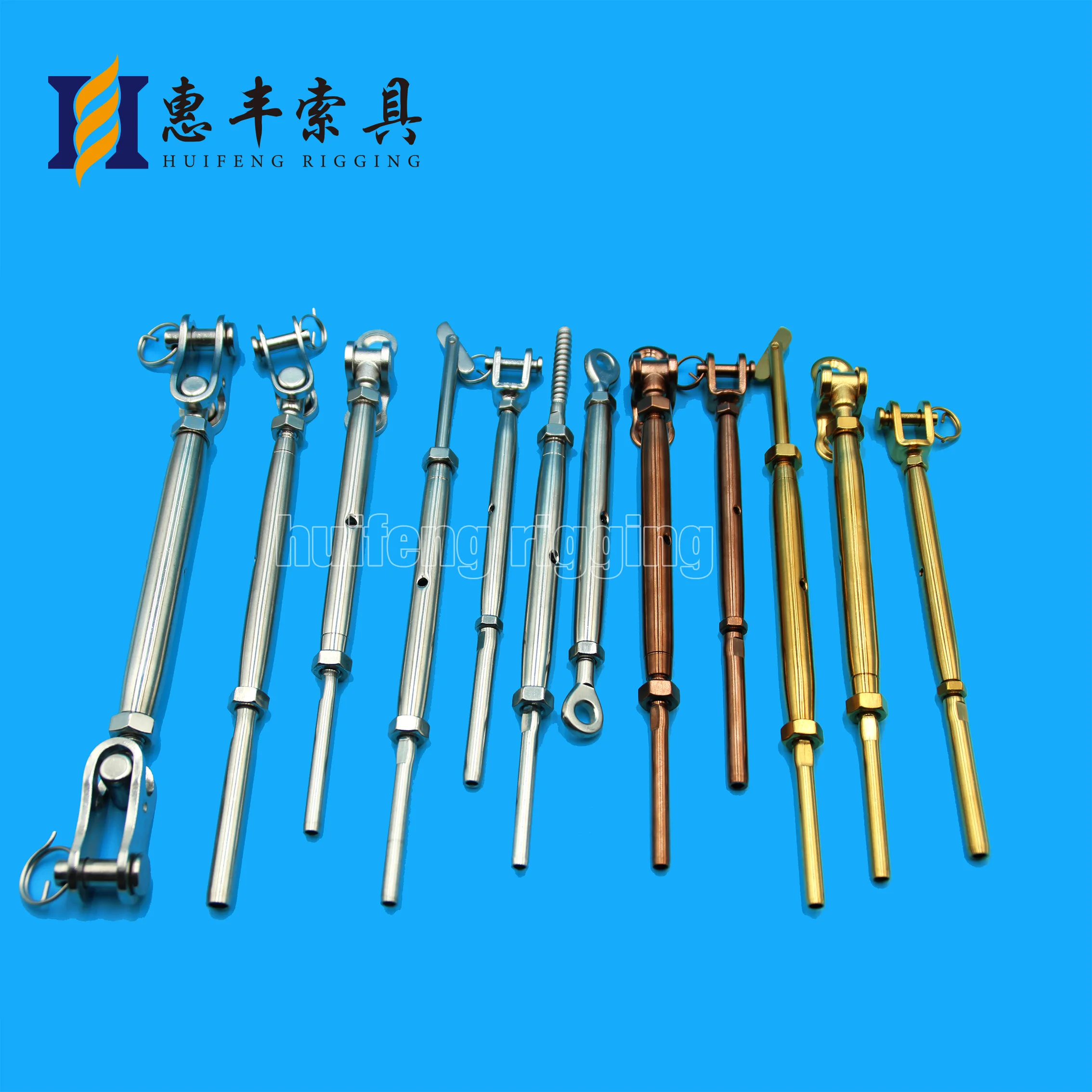 Stainless Steel Close Body Threaded Stud Tension Swageless Deck Toggle Terminal Turnbuckle With Quick Installation