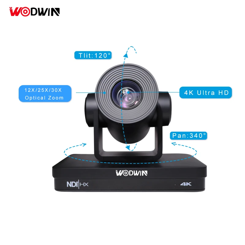 USB SDI 12X 25X Optical Zoom Ultra HD Live Streaming Camera Broadcast 4K PTZ NDI Camera 30X Zoom