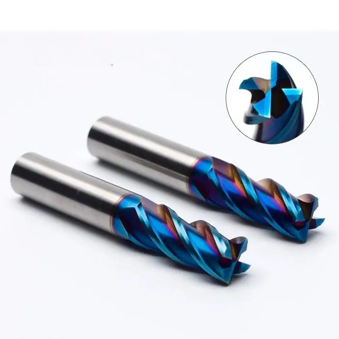 Colorful Aluminum Milling Cutter 1-20mm 3 Flute Highlights Efficient Milling Cutter With Coating CNC End Mill