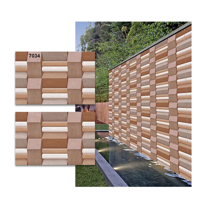 Hot Selling 250x375 mm Ceramic Digital Glazed Tiles for Bathroom High Depth Elevation Wall Tiles with Glossy Finish