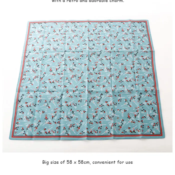 High Quality 100% Cotton 58cm x 58cm Big Square Handkerchief Made in Japan