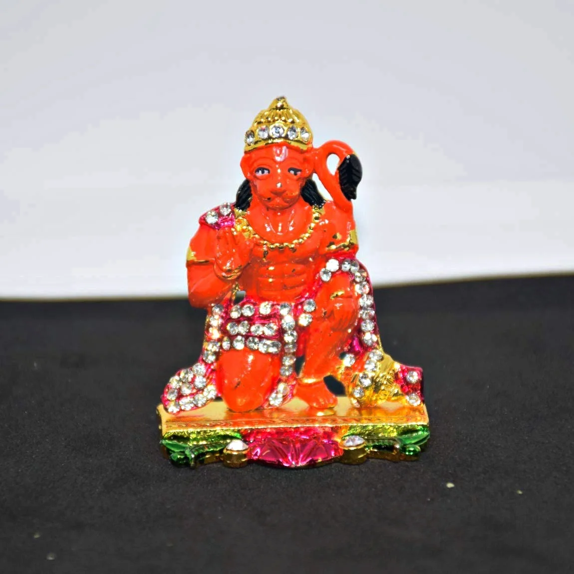 Ramdoot Hanuman религиозный индуический металлический Шипованный идол для приборной панели автомобиля