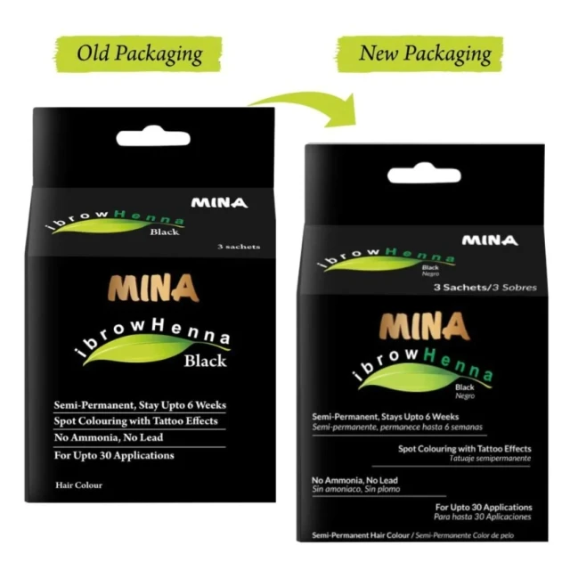 Черная хна для бровей и набор трафаретов для ухода