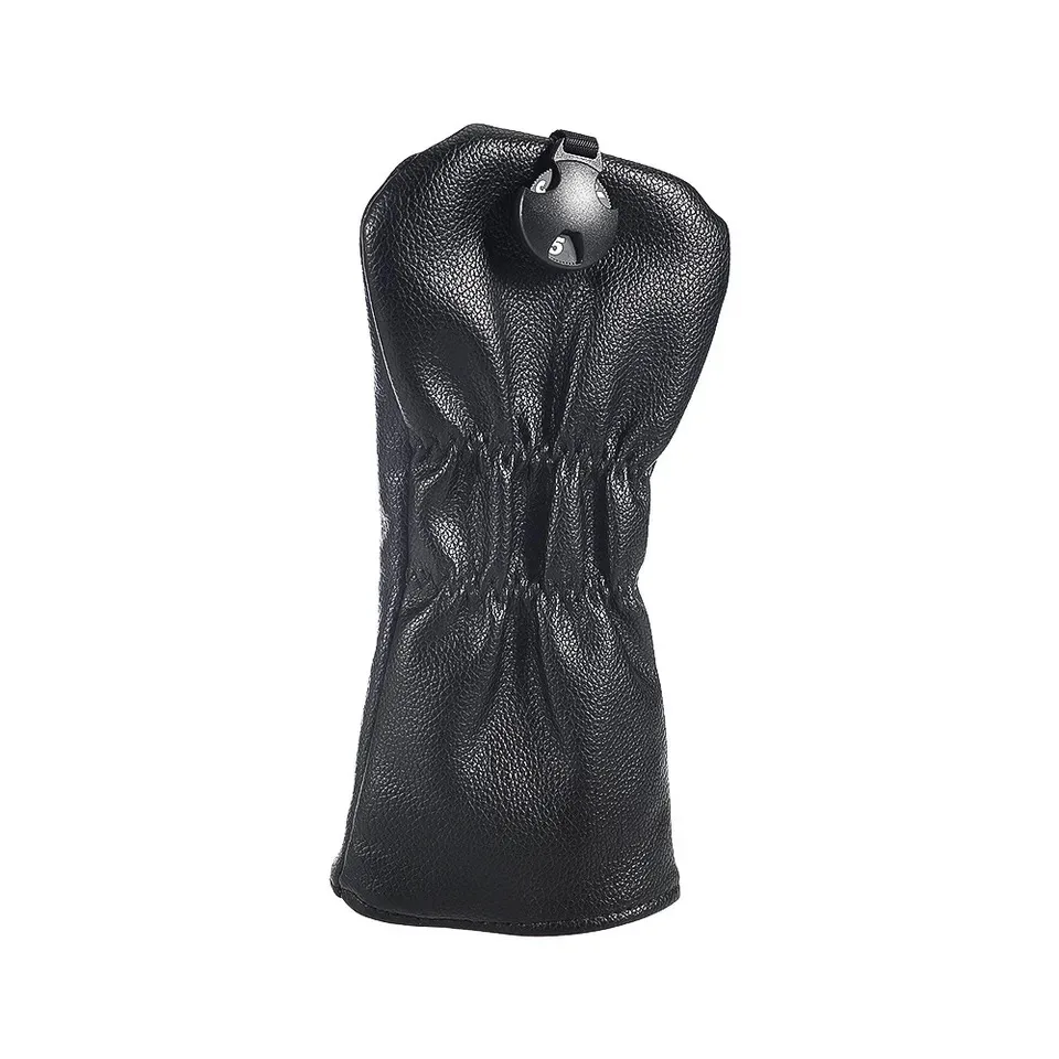 SwipSip PU Leather Golf Headcovers Driver Woods Cover and Ball Cover Protection Set for Golf Clubs