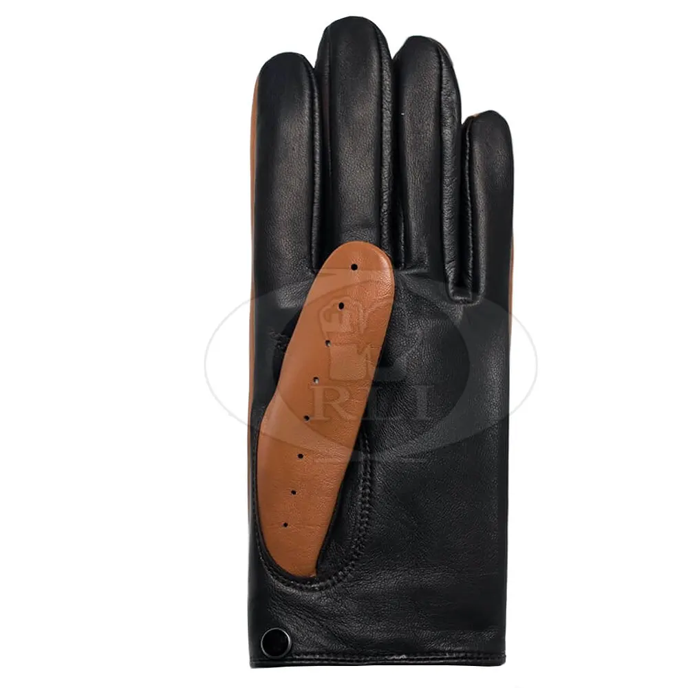 Custom Made Leather Driving Gloves Printed Logo Genuine Leather Driving Gloves