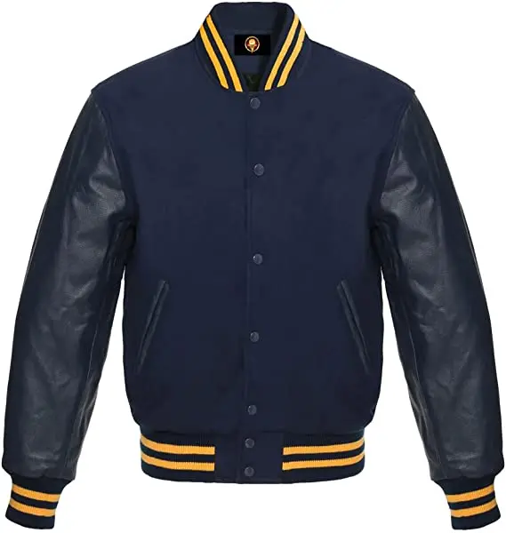 Wholesale Custom Latest Design Long Sleeve Baseball Varsity Jacket Men Plain Blank Letterman varsity Jackets