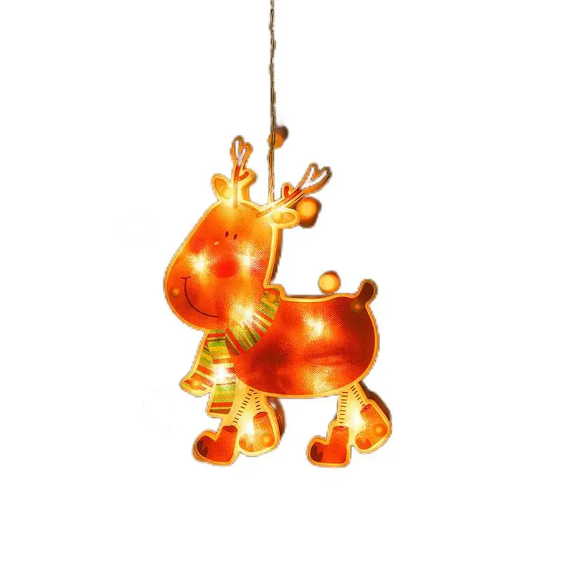 Christmas Suction Cup Lights Baby Elk Shape Window Decoration Lights Small Colored Lights led mask Wholesale OEM ODM Support
