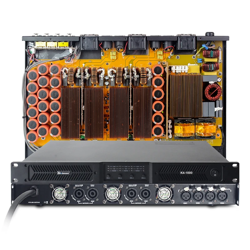 Multi Volt Amplificador Sinbosen D Class K4-1000 4 Channel Stage Line Array Power Amplifier